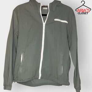 Brandy Melville x John Galt Sage Green Cropped Zip-Up Jacket (One Size)